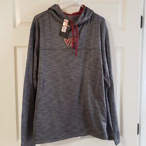 Virginia Tech Hokies Men's Captivating Pullover Hoodie Heather Grey Size 2XL NWT